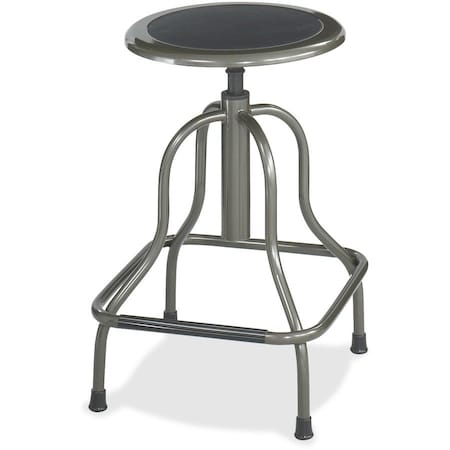 Safco Industrial Stool, without Back, Seat Height 22"x27", Pewter SAF6665